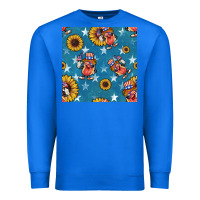 True Royal 4th of july sunflowers hotdog seamless pattern Premium Sweatshirt - BundleAndBundleShop