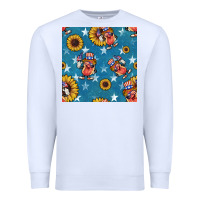 White 4th of july sunflowers hotdog seamless pattern Premium Sweatshirt - BundleAndBundleShop