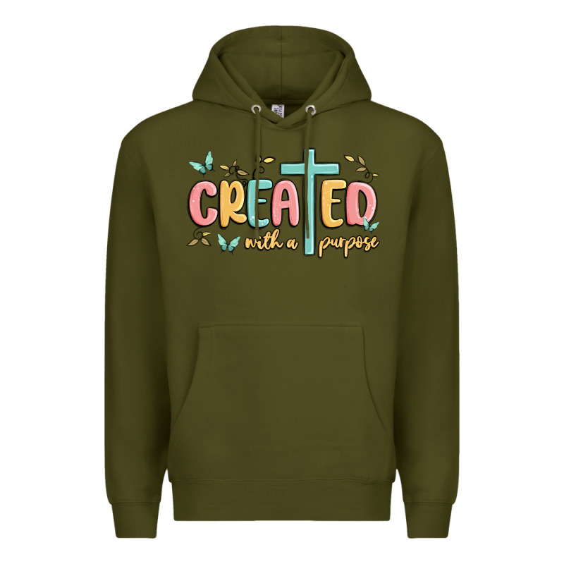 Created With A Purpose Premium Hoodie by MaliasSmallBusiness | Teevron