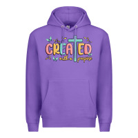 Purple created with a purpose Premium Hoodie - MaliasSmallBusiness