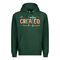 Sports Green created with a purpose Premium Hoodie - MaliasSmallBusiness