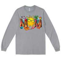 Heather Grey summer mom Long Sleeve Tee - texasbilliewilder