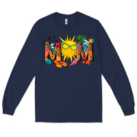 Navy summer mom Long Sleeve Tee - texasbilliewilder