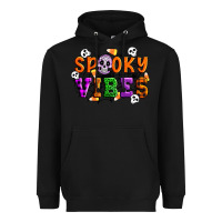 Black Spooky vibes Heavyweight Hoodie - Artiststas