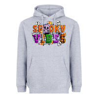 Heather Grey Spooky vibes Heavyweight Hoodie - Artiststas
