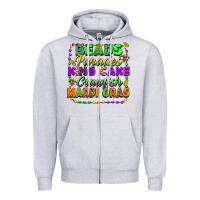 Heather Grey beads parades king cake crawfish mardi gras Zipper Hoodie - FaDigitalArtStudio