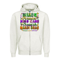 Oatmeal Heather beads parades king cake crawfish mardi gras Zipper Hoodie - FaDigitalArtStudio