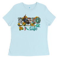 Baby Blue western rodeo bullfighter  life turquoise's gemstones arrow sunflowers Ladies Tee - BarkalooDesign