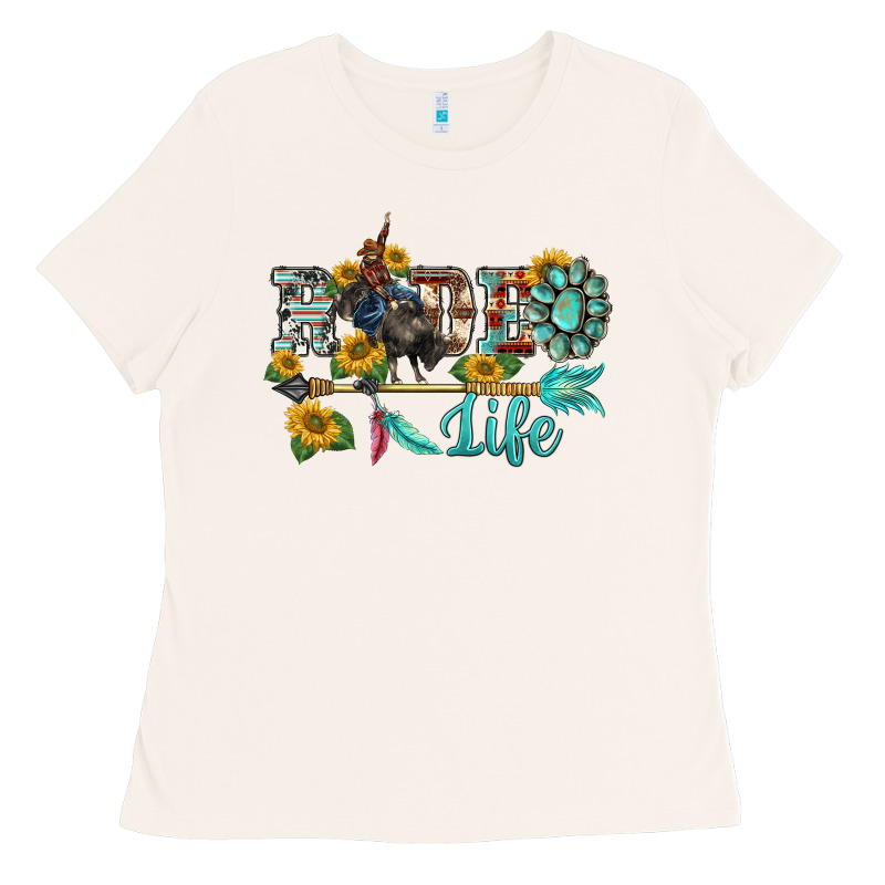 Western Rodeo Bullfighter  Life Turquoise's Gemstones Arrow Sunflowers Ladies Tee by BarkalooDesign | Teevron