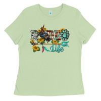 Matcha western rodeo bullfighter  life turquoise's gemstones arrow sunflowers Ladies Tee - BarkalooDesign
