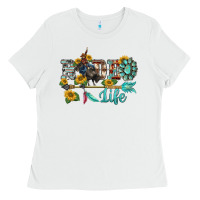 White western rodeo bullfighter  life turquoise's gemstones arrow sunflowers Ladies Tee - BarkalooDesign