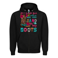 Black all i brought back with me was some sand in my boots Zipper Hoodie - HRA Design Shop