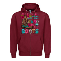 Burgundy all i brought back with me was some sand in my boots Zipper Hoodie - HRA Design Shop