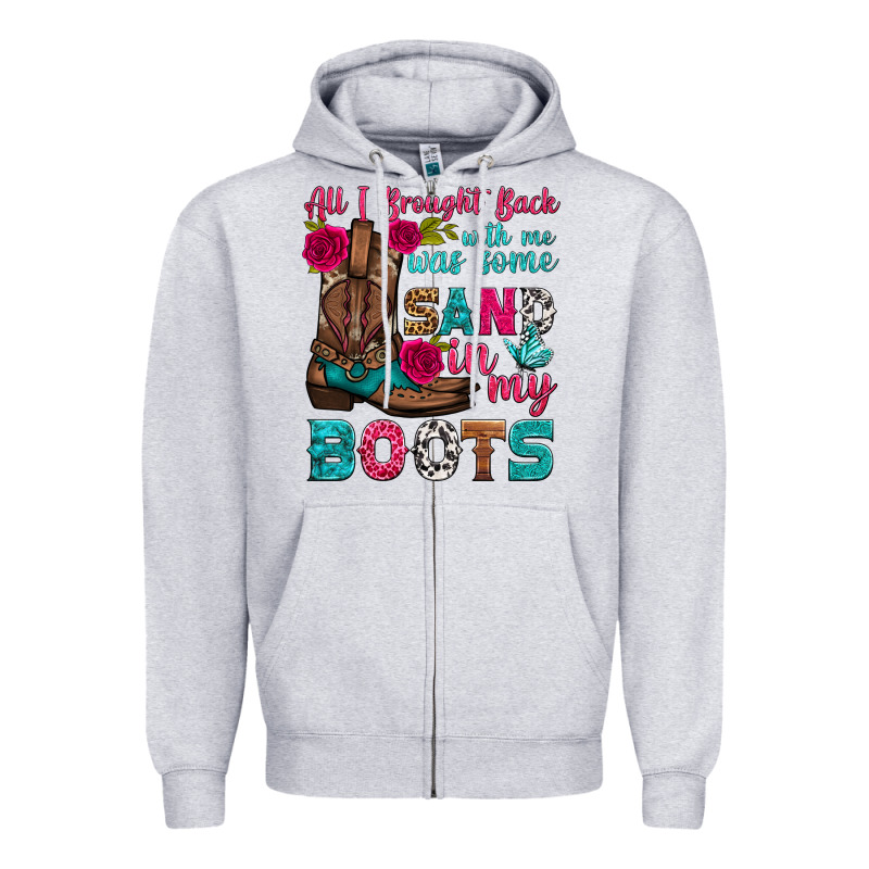 All I Brought Back With Me Was Some Sand In My Boots Zipper Hoodie by HRA Design Shop | Teevron