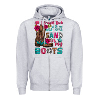 Heather Grey all i brought back with me was some sand in my boots Zipper Hoodie - HRA Design Shop
