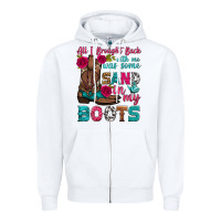 White all i brought back with me was some sand in my boots Zipper Hoodie - HRA Design Shop