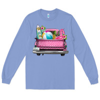 Colony Blue summer pink truck beach Long Sleeve Tee - texasbilliewilder
