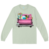 Matcha summer pink truck beach Long Sleeve Tee - texasbilliewilder