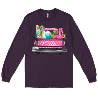 Plum summer pink truck beach Long Sleeve Tee - texasbilliewilder