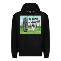 Black funny golf Premium Hoodie - MaliasSmallBusiness