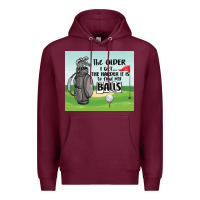 Burgundy funny golf Premium Hoodie - MaliasSmallBusiness