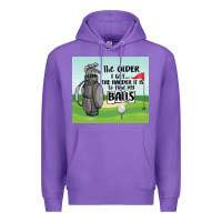 Purple funny golf Premium Hoodie - MaliasSmallBusiness