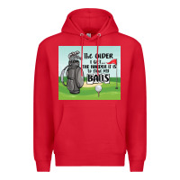 Red funny golf Premium Hoodie - MaliasSmallBusiness