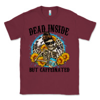 Burgundy dead inside but caffeinated Classic Tee - Zillion Design Studio