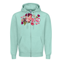 Seafoam chicken valentine's day xoxo Zipper Hoodie - FaDigitalArtStudio