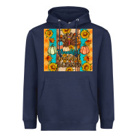 Navy Thankful grateful blessed Heavyweight Hoodie - Artiststas