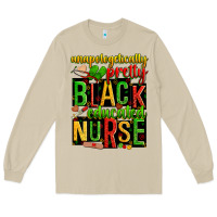 Mushroom unapologetically pretty black and educated nurse Long Sleeve Tee - Zillion Design Studio