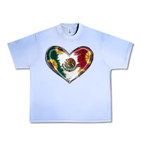 Grape Ice Sunflower Mexican Flag Heart Urban Heavy Tee - RanaPortraitStore