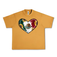 Peanut Butter Sunflower Mexican Flag Heart Urban Heavy Tee - RanaPortraitStore