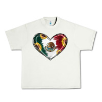 Pistachio Sunflower Mexican Flag Heart Urban Heavy Tee - RanaPortraitStore