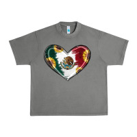 Tornado Sunflower Mexican Flag Heart Urban Heavy Tee - RanaPortraitStore