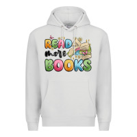 Dove Grey read more books Premium Hoodie - MaliasSmallBusiness