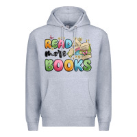 Heather Grey read more books Premium Hoodie - MaliasSmallBusiness