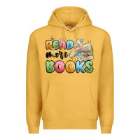 Mustard read more books Premium Hoodie - MaliasSmallBusiness