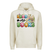 Oatmeal Heather read more books Premium Hoodie - MaliasSmallBusiness
