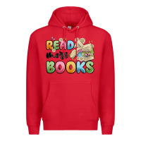 Red read more books Premium Hoodie - MaliasSmallBusiness