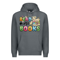 Rock read more books Premium Hoodie - MaliasSmallBusiness