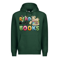 Sports Green read more books Premium Hoodie - MaliasSmallBusiness