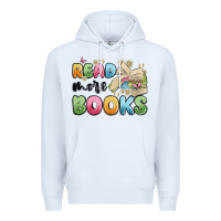 White read more books Premium Hoodie - MaliasSmallBusiness
