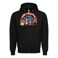 Black 4th of July rainbow with gnomes Zipper Hoodie - CowGirlArtShop