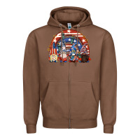 Chestnut 4th of July rainbow with gnomes Zipper Hoodie - CowGirlArtShop
