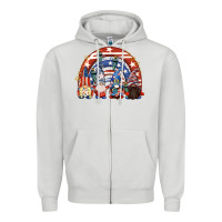 Dove Grey 4th of July rainbow with gnomes Zipper Hoodie - CowGirlArtShop
