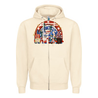 Sandshell 4th of July rainbow with gnomes Zipper Hoodie - CowGirlArtShop