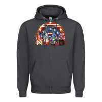 Smoke 4th of July rainbow with gnomes Zipper Hoodie - CowGirlArtShop