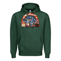 Sports Green 4th of July rainbow with gnomes Zipper Hoodie - CowGirlArtShop