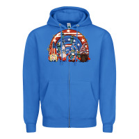 True Royal 4th of July rainbow with gnomes Zipper Hoodie - CowGirlArtShop